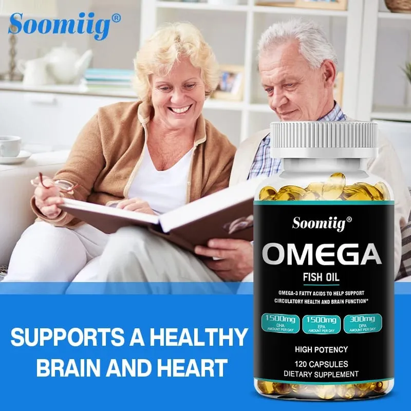 Omega 3 halolaj lágyzselé 3300 mg nagy hatékonyságú EPA-val és DHA-val Támogatja az energiát, a szívet, az ízületeket, a szem bőrét és az immunitást — image 6