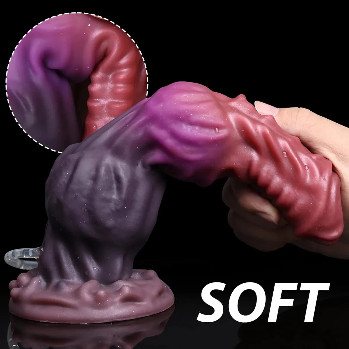 Ejaculation Monster Dildo Soft Silicone Penis Inflatable Big Knot Dildos Squirting Strong Sucker Dick Sex Toy for Women Men 18+ — image 6
