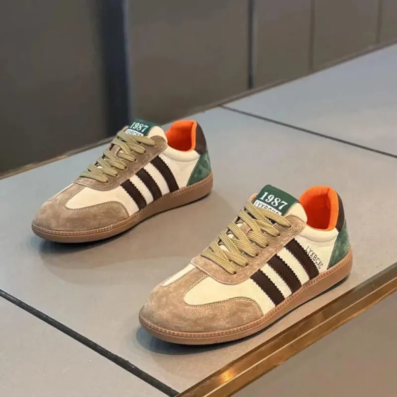 High Quality Leather Sneakers Men Trainers Classic Casual Sports Shoes Man Flat Sneakers Outdoor Non-slip Men's Skateboard Shoes