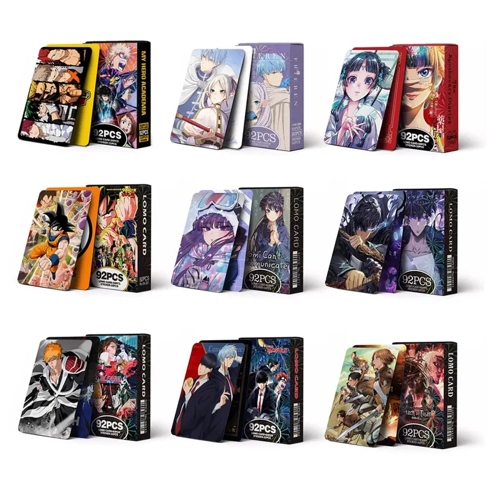 Tarjeta postal de Anime Attack on Titan Lomo, juguete Haikyuu boticario diarios Honkai Star Rail, tarjetas de colección con pegatinas de regalo — image 1