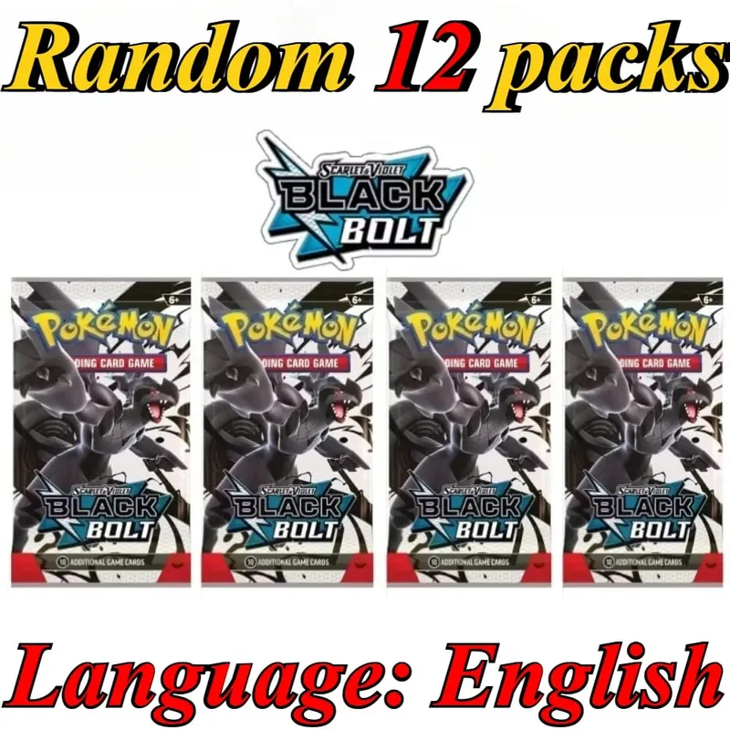 10 Pokémon Card Packs Bright Stars 151 Prismatic Evolutions PALDEAN FATES English Reinforcement Battle Transaction Card Gift — image 8