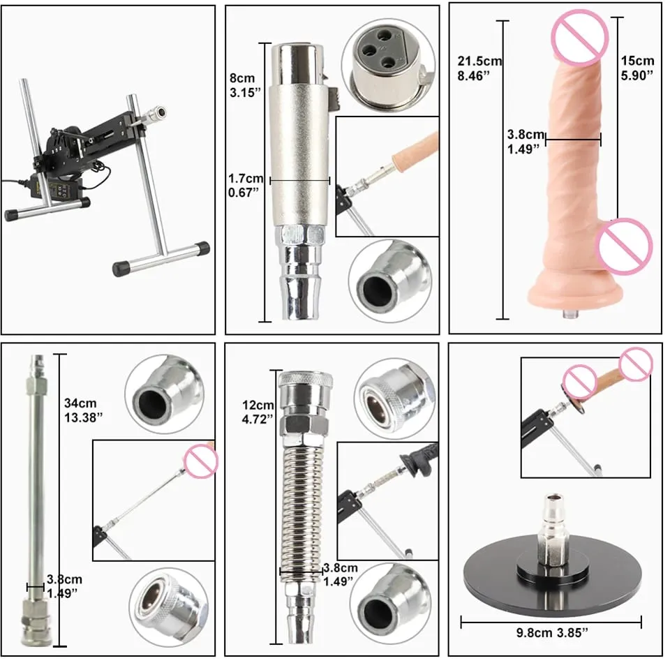 App-Controlled Mute High-Power 70W Dildo Sex Machine na may Vac-u-Lock Dildo Attachment At Pumping Gun Pang-adultong Laruang — image 2