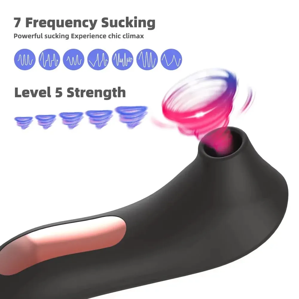 Clit Sucker Vagina Sucking Vibrator Clitoris Stimulator Blowjob Oral Nipple Licking Sex Toy for Women Masturbator Erotic Product — image 2