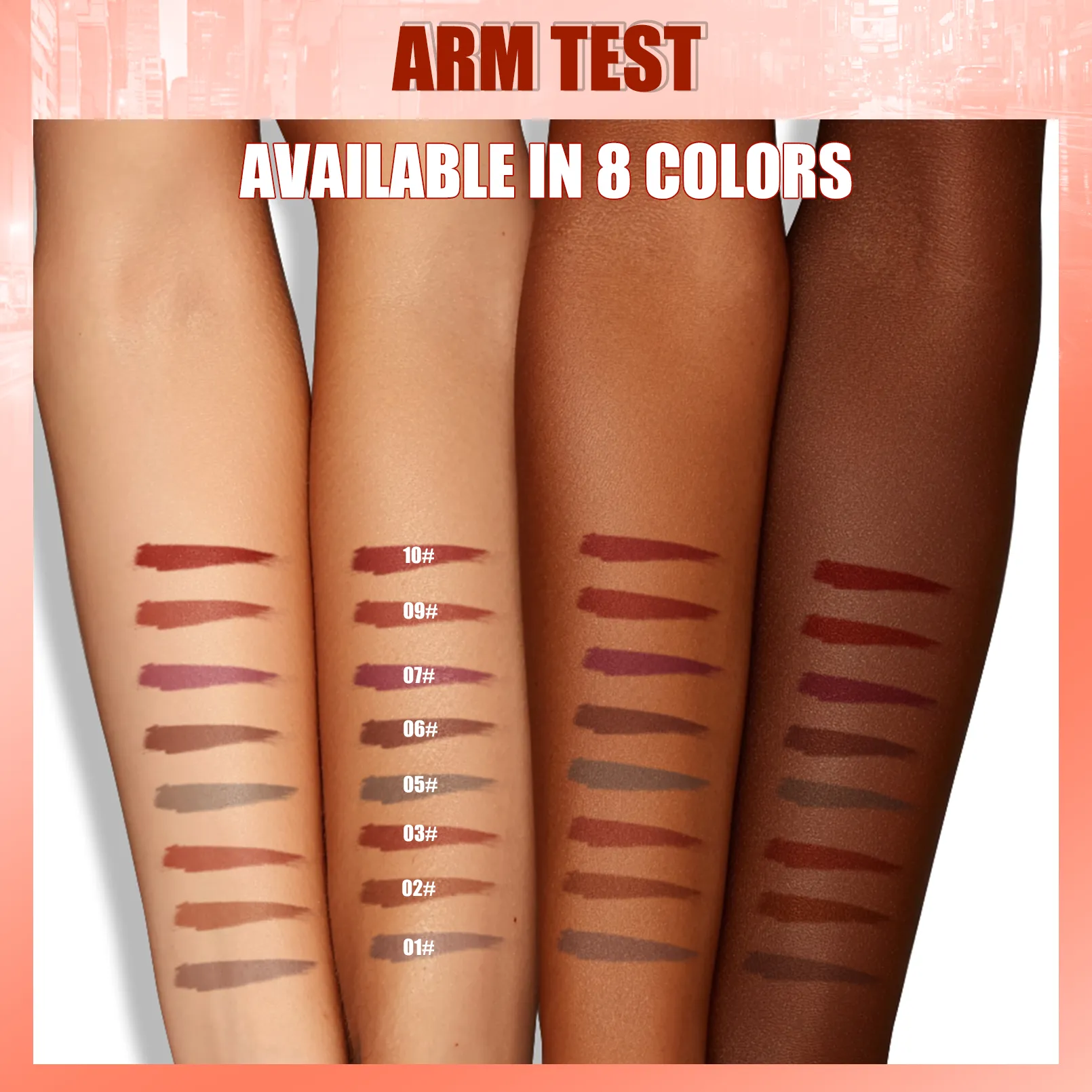 Longwear Liquid Lip Liner, wasserfest, 24 Stunden lang anhaltend, Lipliner, Fleckenmarkierungsstift, 2-in-1, matt, semi-permanent, Lipliner