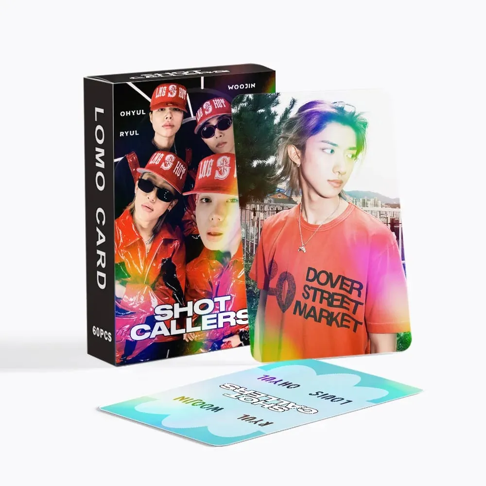 60pcs New Album LNGSHOT SHOT CALLERS Photocards Stickers Kpop Merch Lomo Cards Set Fans Collection Cards Gifts — image 5