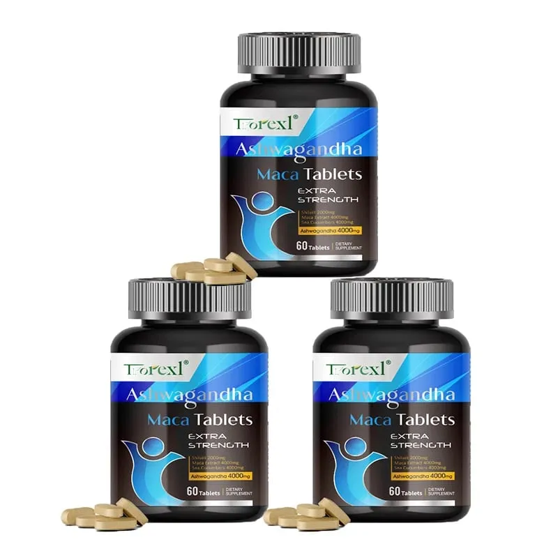 La capsula di Ashwagandha supporta la salute riproduttiva, un integratore energizzante naturale per il potenziamento maschile