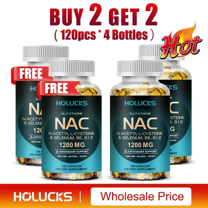 NAC-kapsler 1200mg - Støt hudsundhed Cellulær energi Antioxidant Detox Forbedrer immunitet Forbedrer fordøjelsen — image 12