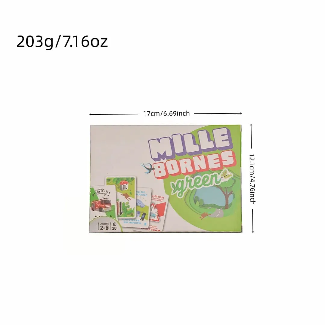 "Green Road Rally: a Eco-Themed Card Game of Miles & Strategy" French Version Board Game Eco-Themed Card Game Interactive Tabletop Game Party Gift Suitable for Christmas Halloween — image 2