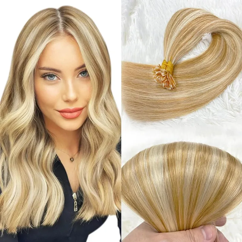 Human Hair Flat Tip Extension Remy Hair18-30inch Real Remy Silky Straight Black Brown Pre Bonded Keratin Fusion Hair