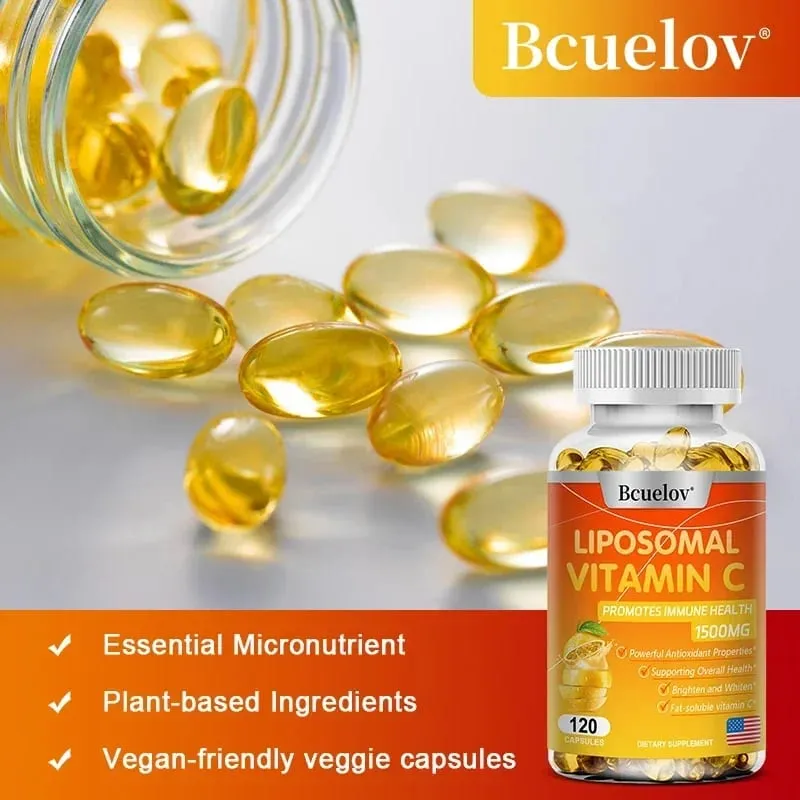 Liposomal Vitamin C Capsules Makapangyarihang Antioxidant Nagtataguyod ng Collagen Production Sinusuportahan ang Kalusugan ng Balat 1500mg — image 5