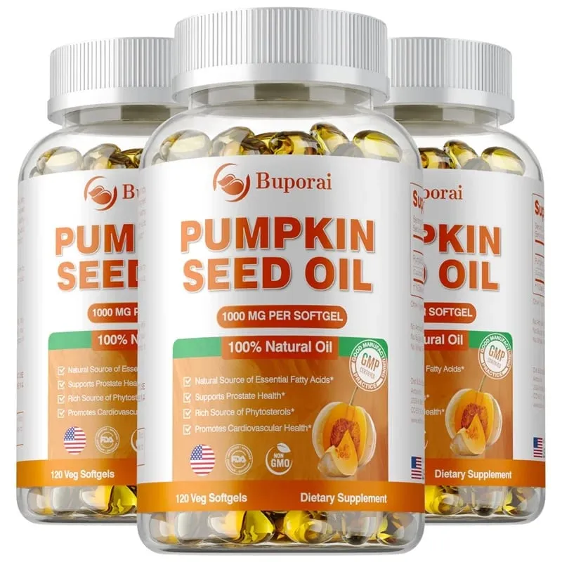 Pumpkin Seed Oil Capsule - Support Prostate and Urinary Tract Health Hair Growth & Skin Care Prevent Hair Loss — image 11