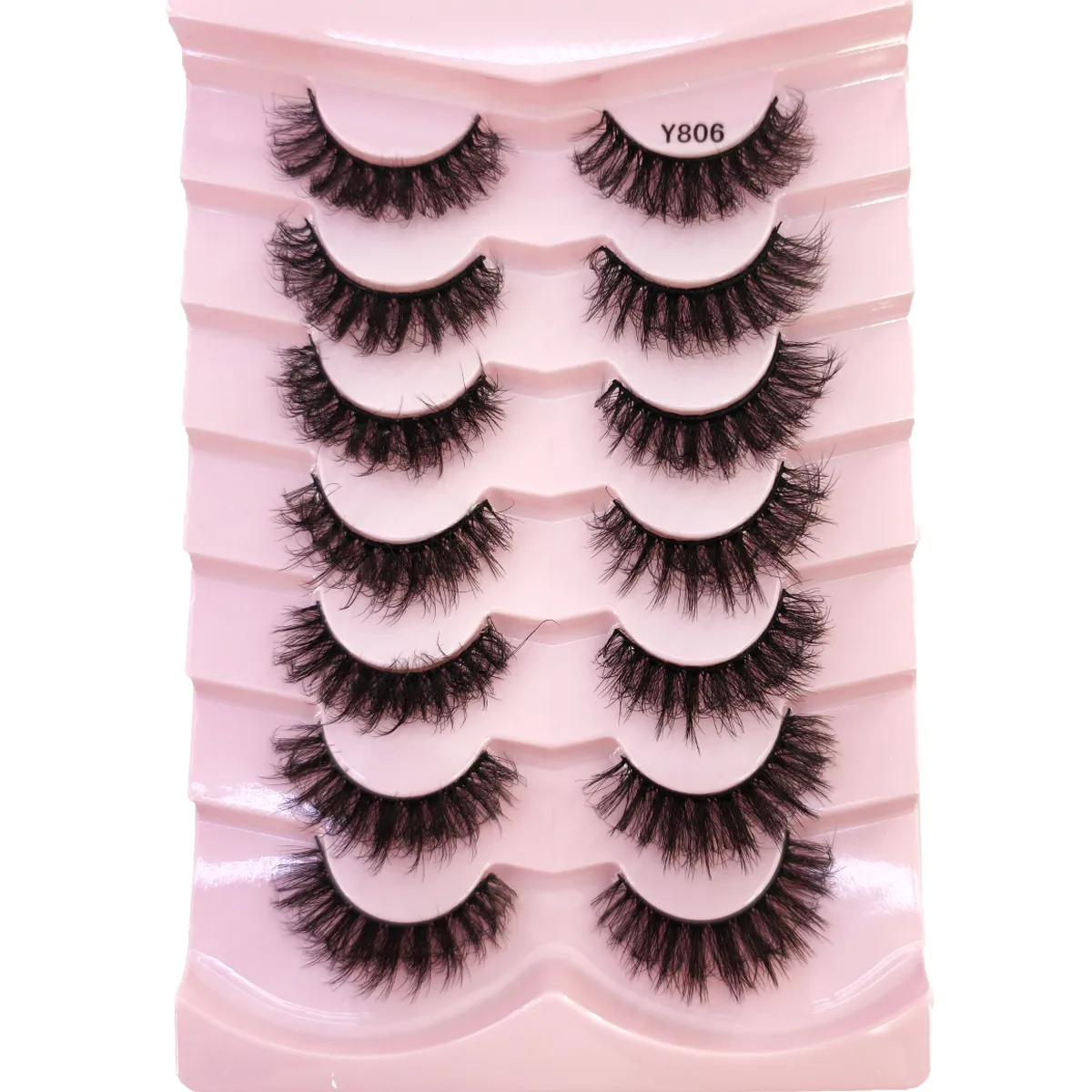Fluffy Lashes Mink False EyelashesThick Cat Eye Makeup Long Natural Volume 3d Eyelashes Extension Wholesale Mink Eyelashes — image 4