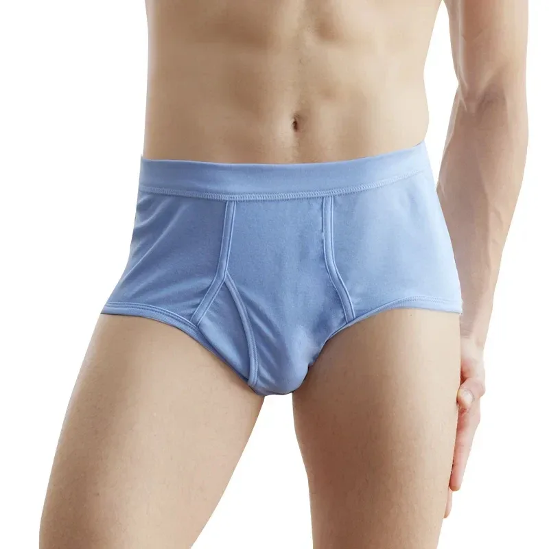 Solid Color Fat Plus Size Men's Underwear Mens Underpants 100% Cotton Comfortable Breathable Loose Large Size Men Briefs Panties — image 3