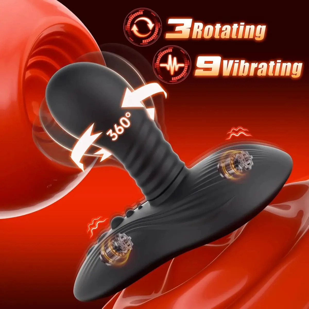 Sit and Ride Roterande Vibrerande Dildo Vibrator Fjärrkontroll G Spot Stimulator Prostata Massager Vuxen Sexleksaker för Kvinnor Män — image 2