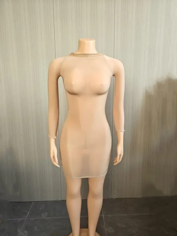 Wmstar Dress Women Wholesale European Clothing Sexy Stretchy Shiny Body Stockings Skirt Nightclub Sexy See Through Skirt — image 5