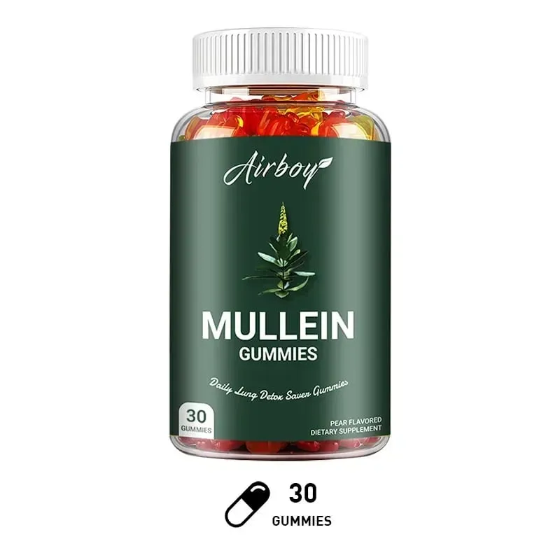 Mullein Gummies - Supports Clear Lungs & Respiratory Health Natural Detoxification Enhanced Immune Function