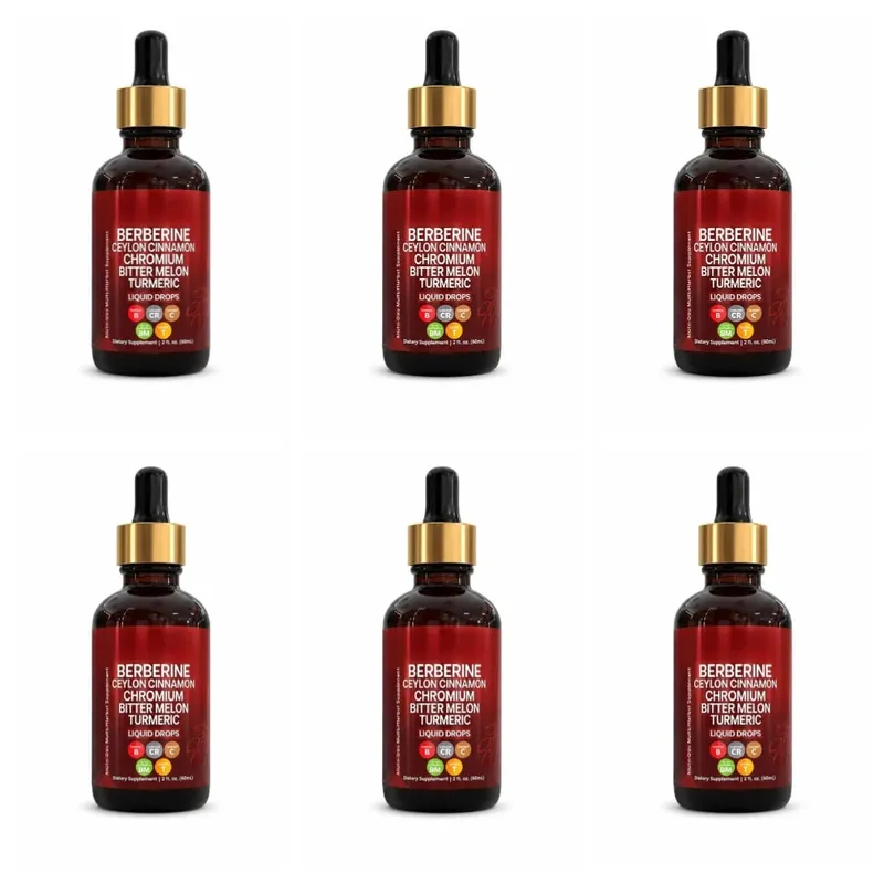 Berberine Liquid Drops Ceylon Cinnamon Chromium Bitter Melon & Turmeric Extract Multi-Ingredient Metabolic Support 60 ML — image 12