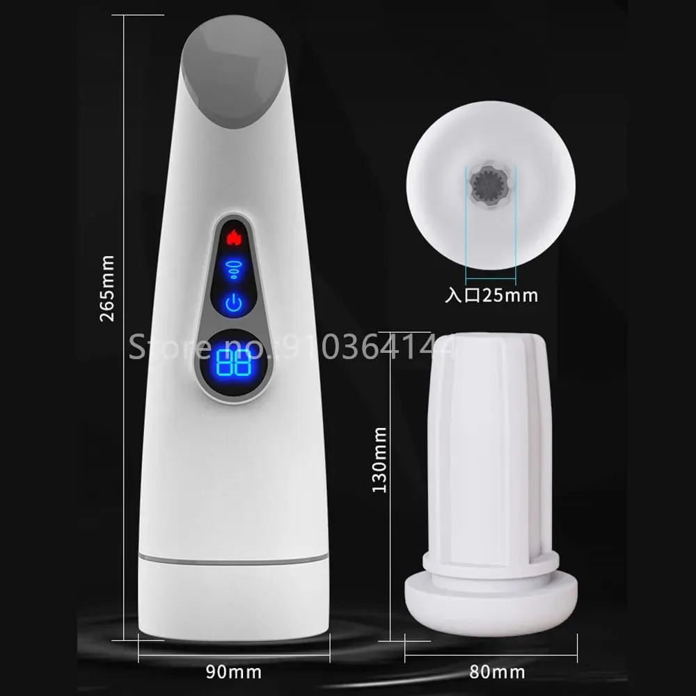 Automático poderoso sucção telescópica masculino masturbador copo inteligente aquecimento vibração máquina de boquete orgasmo adulto brinquedos sexuais para homem — image 6