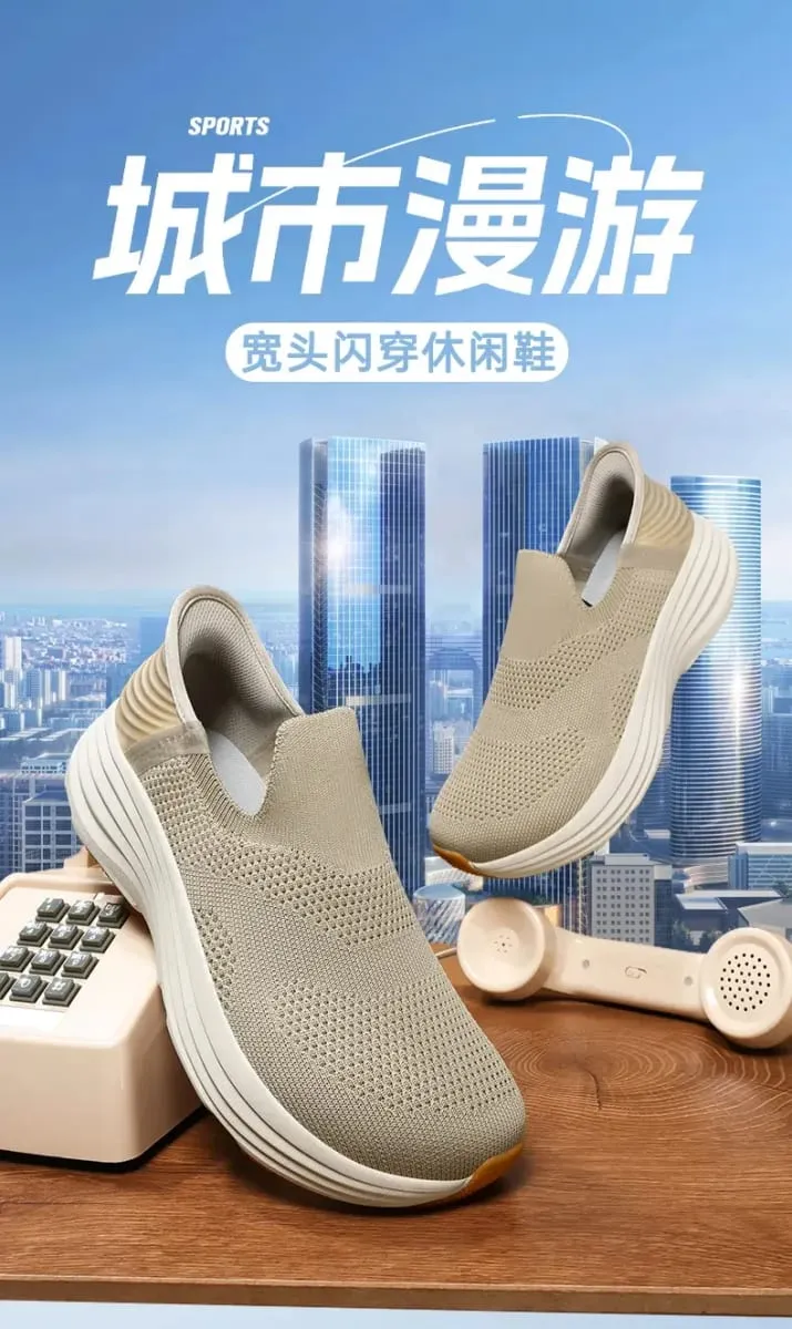 2026 New Slip On Walking Shoes Men Breathable Soft Sole Comfortable Casual Sneakers — image 6