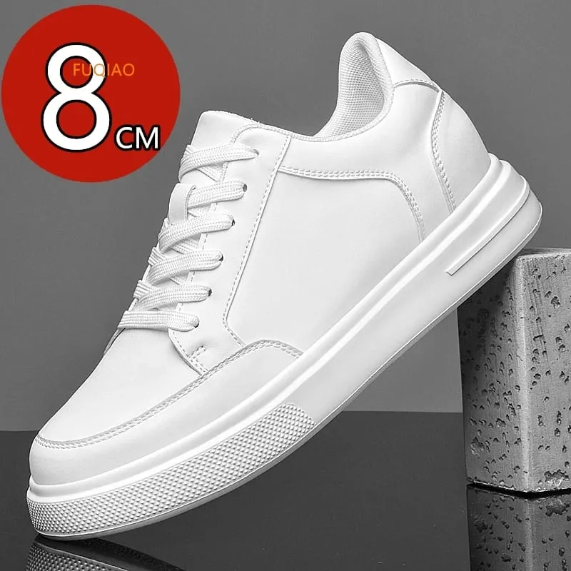 Men Sneakers Elevator Shoes Women Breathable Sports Casual Board Shoes Comfortable Platform Hidden Inner Heightening Shoes 8cm — image 1