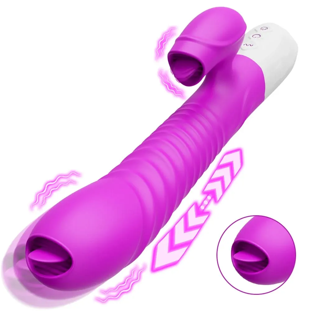 Mabilis na Orgasm Vibrator Dildo Para sa mga Babae Pagdila Heating Vibrator Klitoris G-Spot Stimulator Vibro Babae Clit Sucker Pang-adultong Sex Toy — image 1