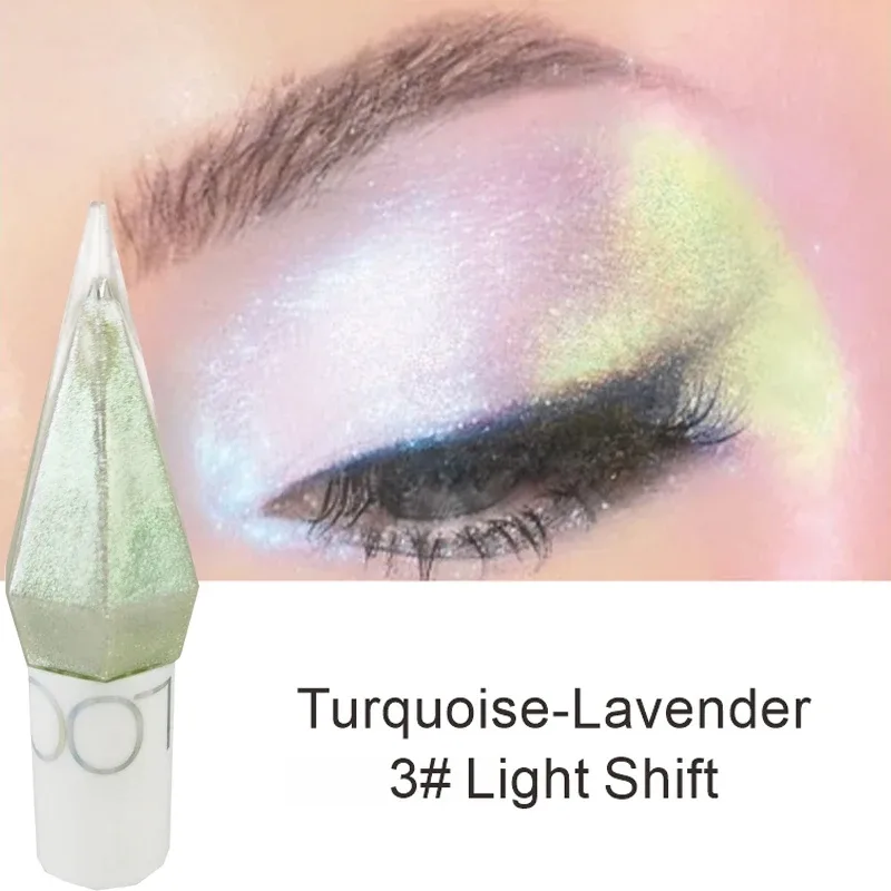 5Color Waterproof Chameleon Liquid Eyeshadow Shiny Long-Lasting Mini Sparkling Eye Shadow Metallic Pink Purple Stage Eyes Makeup