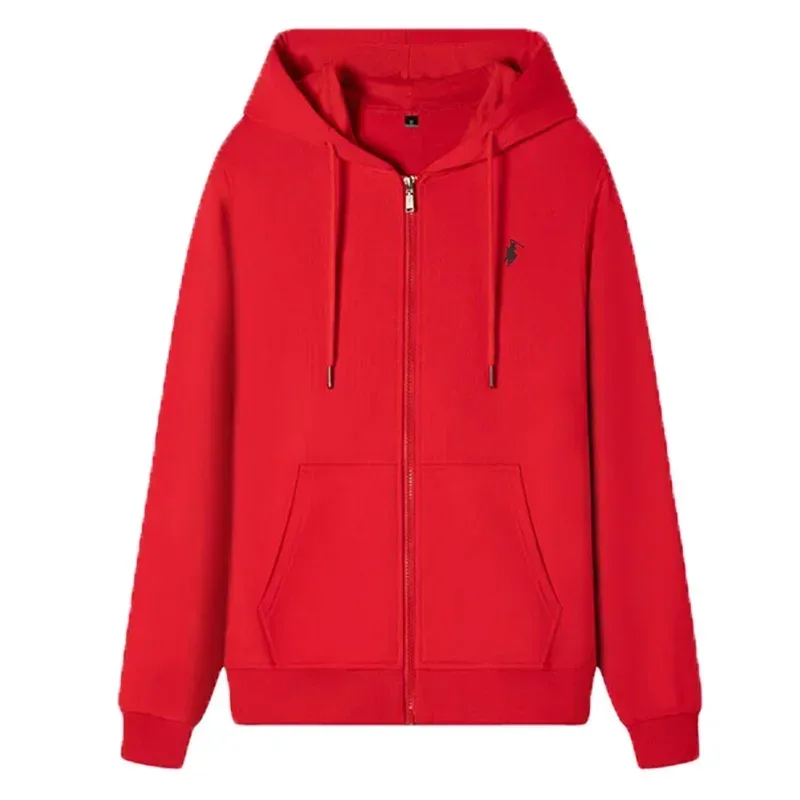 O novo outono e inverno casual masculino roupas esportivas moda ao ar livre jogging fitness zíper moletom com capuz e quente — image 6