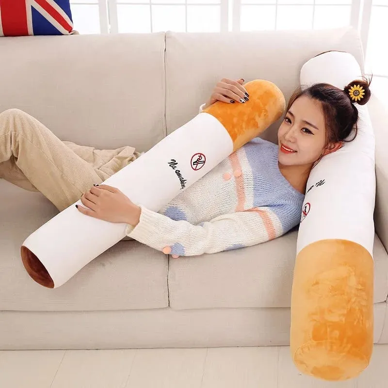Hot Decoration Creative Smoking Cylindrical Sleeping Cushion Cigarette Pillow Plush Toys Fashion Boyfriend Birthday Gift — image 6