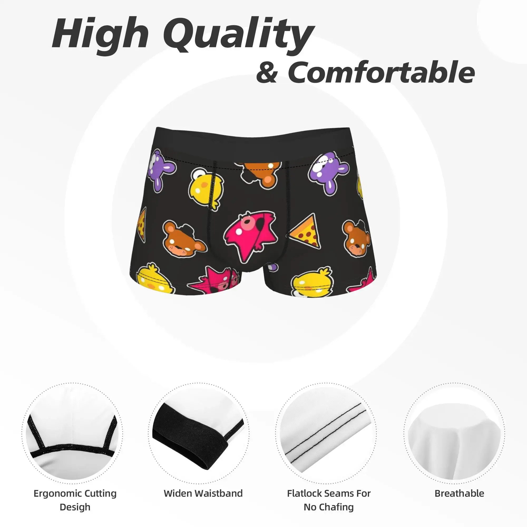 Man FNAF At Freddys Long Underwear Fashion Boxer Briefs Shorts Panties Male Soft Underpants — image 5