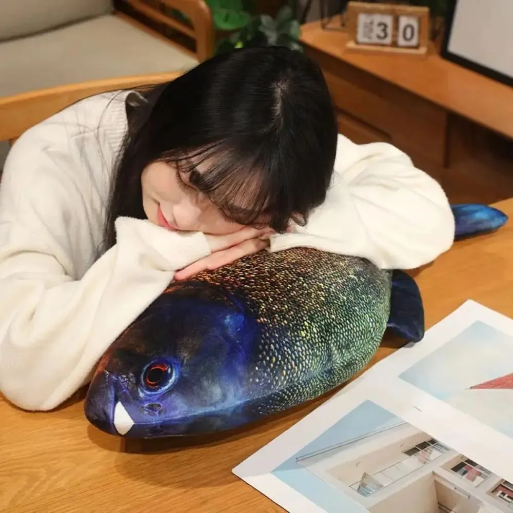 Sofa Cushion Perch Simulation Fish Pillow Stuffed PP Cotton Cartoon Fish Soft Grouper Fish Anime Pillow Home Decoration — image 5