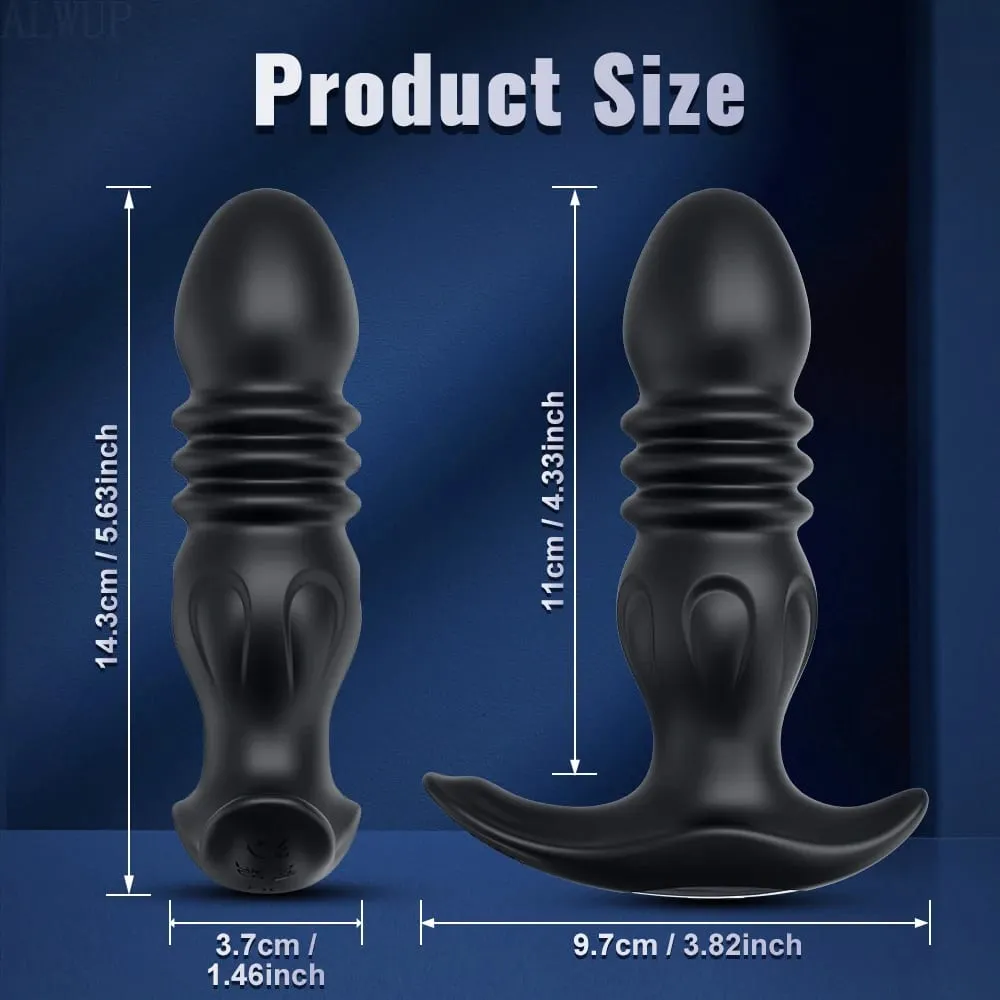 APP Control Thrusting Prostate Massager for Men Telescopic Anal Vibrator for Gay Butt Plug Cock Ring Adult Goods Sex Toy for Men
