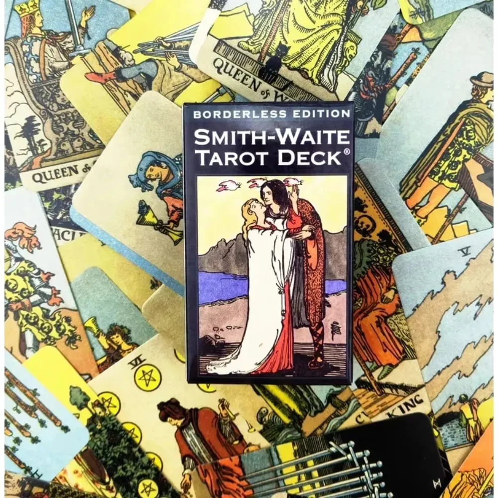Classic Smith Waite Borderless Tarot Card Retro Original Art Style Board Game Mind Exploration Divination Card — image 2