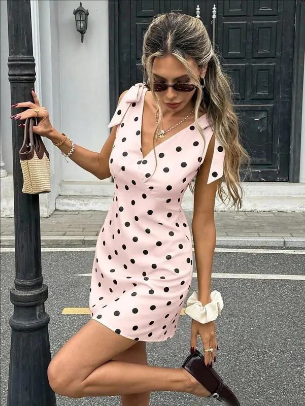 2026 Women's New Summer Dress Elegant Sexy Slimming Wave Point Beach Resort Fashion Comfortable Party Style Dress Short Skirt — image 10
