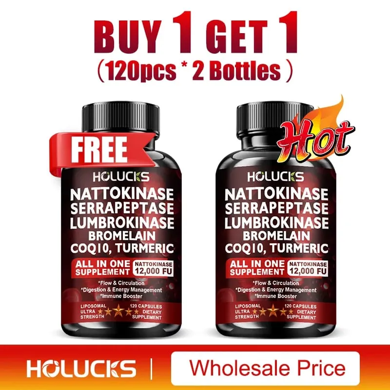 Nattokinase Supplement Supports Blood Flow Heart Health & Healthy Circulation Digestive Aid Boosts Cellular Energy