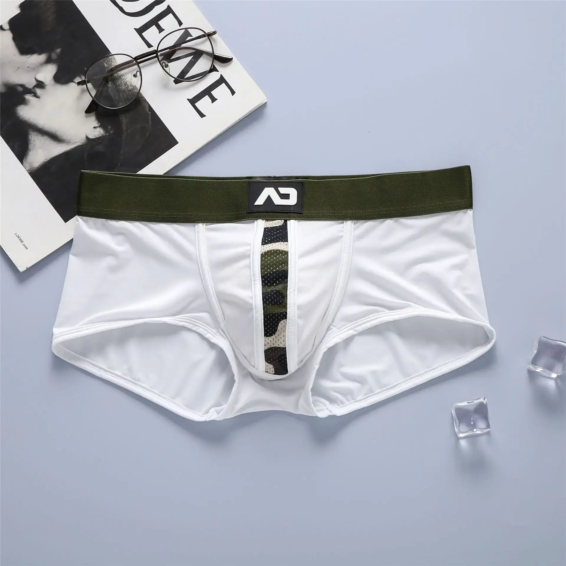 Bagong Panlalaking Flat Corner Underwea Low Waist Sexy Elastic Three Dimensional Bag Komportable Flat Corner Underwear Adik — image 2