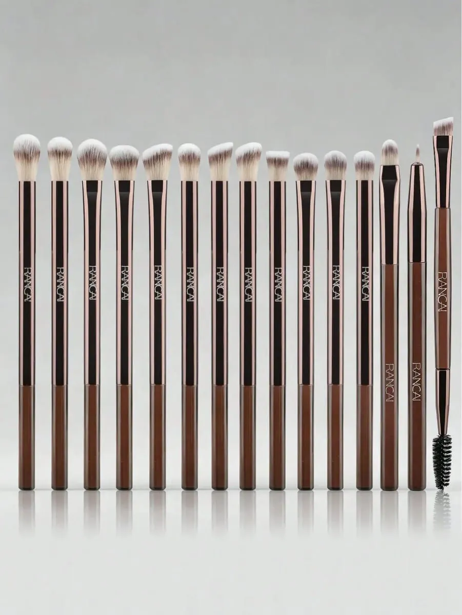 15Pcs Professional Eye Makeup Brushes Set Soft Bristles Eyeshadow Blending Eyebrow Eyeliner Brush Cosmetic Make‑up Kit — image 1