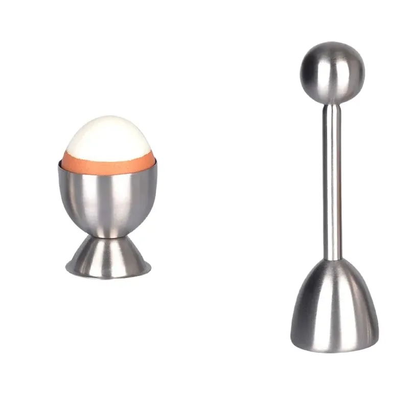 Stainless Steel Egg Opener Shell Opener Egg Head Eggshell Cutter Egg Cup Holder Multi-purpose Egg Tool Kitchen Gadgets — image 9
