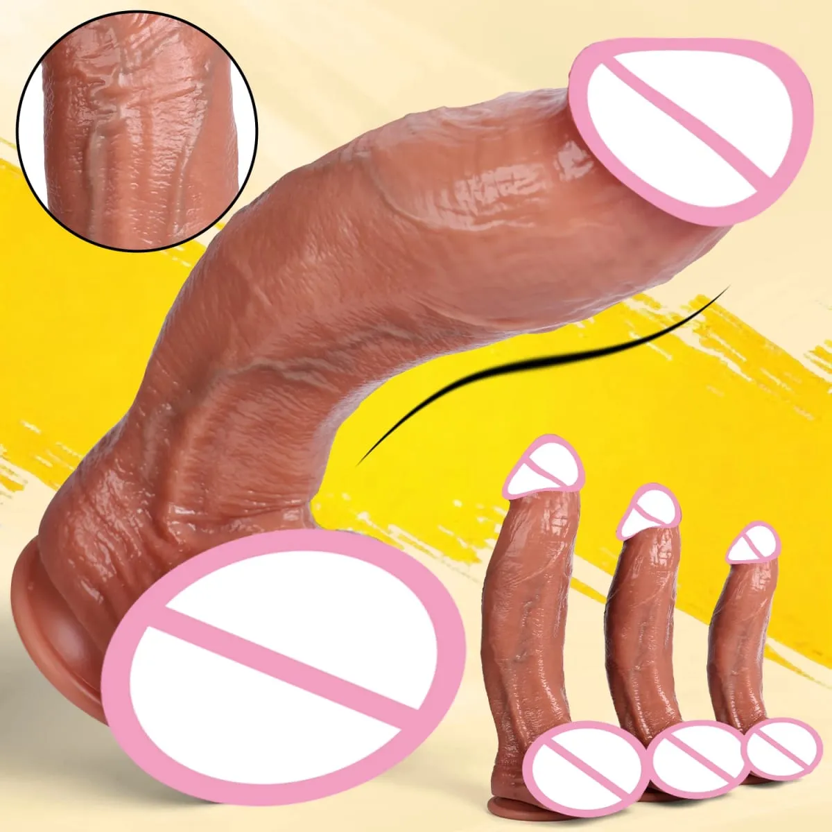 Bend Dildo Realistic סיליקון עבה פין עבה צעצועי מין למבוגרים לנשים אנאלי נרתיק אוננות דילדו עם כוס יניקה דיק לעיסוי — image 2