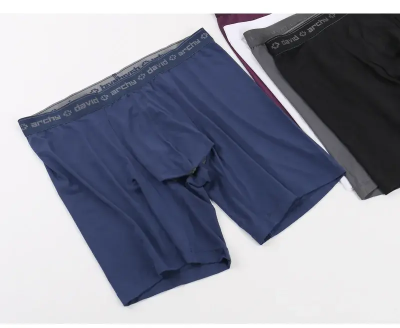David Archy 3-pack Herrunderkläder Boxershorts Basic MicroModal Soft Andas Herr Dual Pouch Boxers Snabbtorka Sport Fitness — image 14