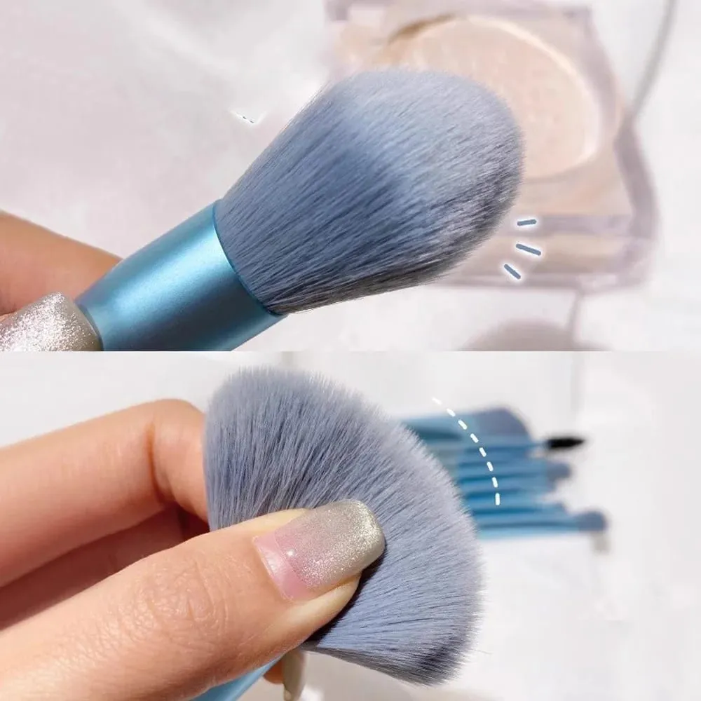 Travel Size 8Pcs Makeup Brush Kit - Soft Hair Blush Eyeshadow Contour Brushes Professional Beauty Tools — image 3