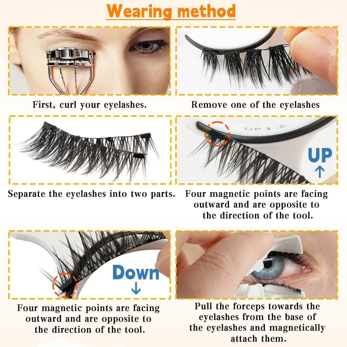 1/3 Pairs Magnetic Eye Lashes Handmade Eyelashes Soft Reusable Magnetic Lashes Natural Look 3D False Lashes Makeup Tweezers Set — image 6
