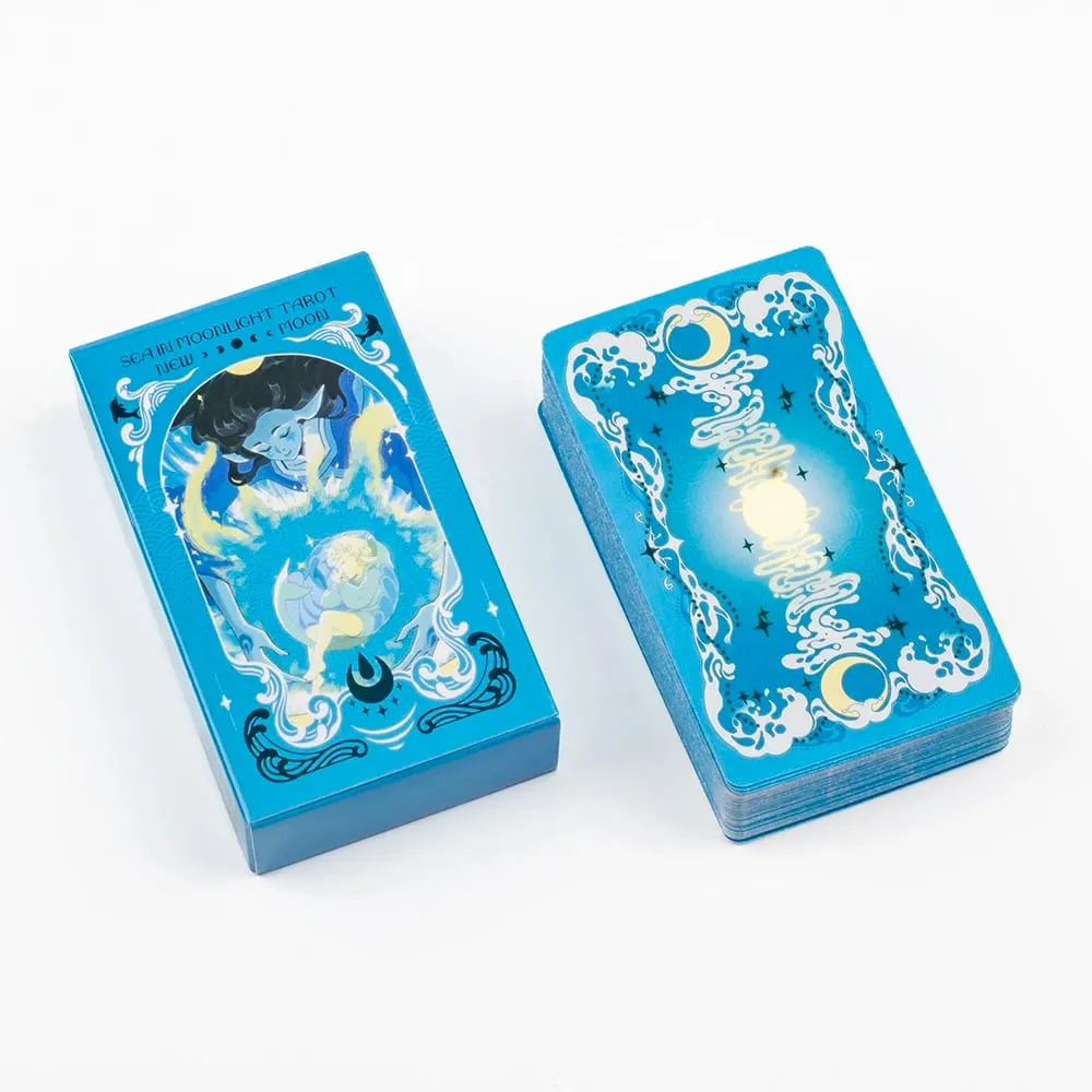 Sea in Moonlight Tarot Cards English Version A 78 Cards NEW MOON Ocean Emotional Healing Divination Tarot Cards 10.3*6CM — image 4