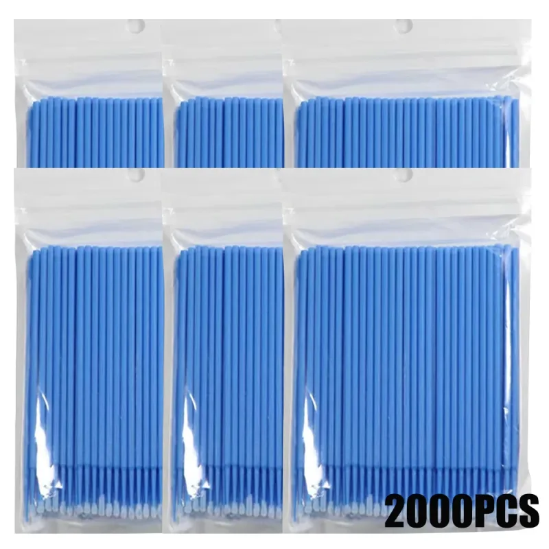 300/2000pcs MicroBrush Eyelash Cleaning Brush Lash Extension Individua Tools For Eyelashes Removing Swab Micro Makeup Brushes