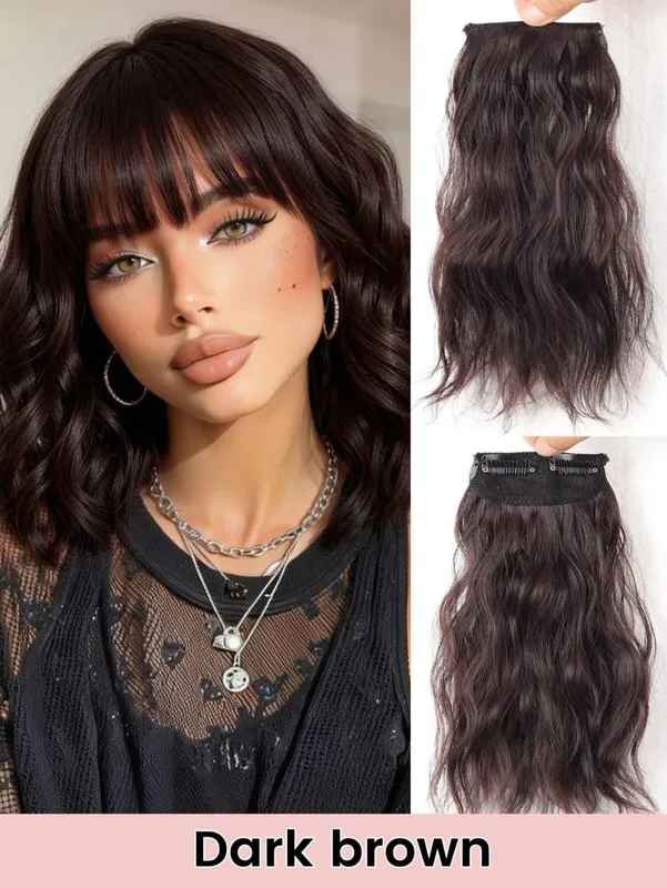 Synthetic Invisible Seamless Hair Pads Clip In One Piece Increase Hair Volume Hair Extensions Top Side Cover Hairpiece — image 9