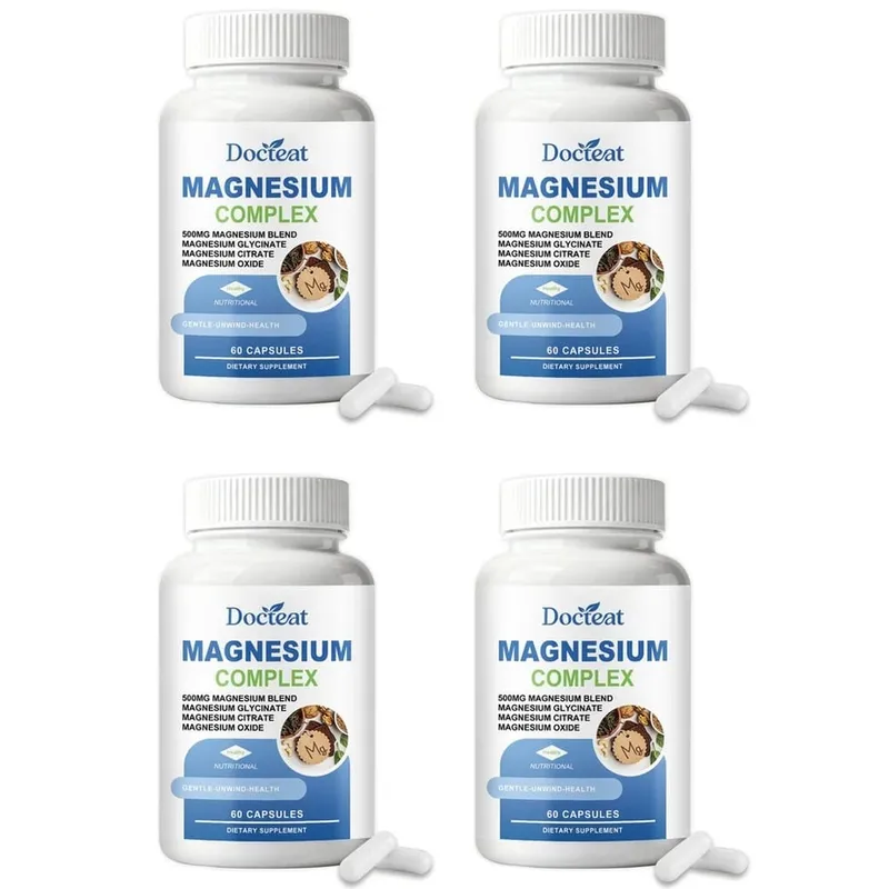 Docteat Magnesium Complex Capsules with 500mg Magnesium Blend Supports Nerve Health and Energy Metabolism Daily 60 Capsules — image 10