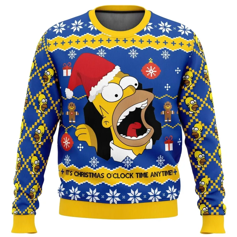 outono e inverno de volta ao futuro suéteres feios de Natal, camisas de anime de desenho animado para homens e mulheres, roupas — image 25