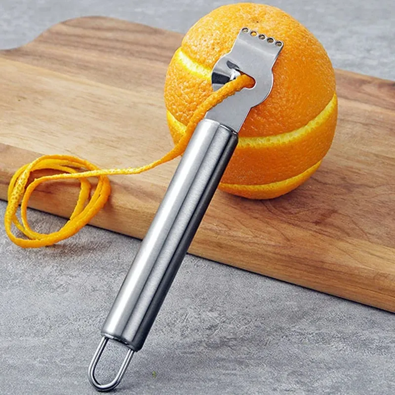 Stainless Steel Lemon & Orange Peeler - Dual-Purpose Citrus Fruit Knife Kitchen Gadget Bar Accessory Versatile Kitchen Tool — image 4