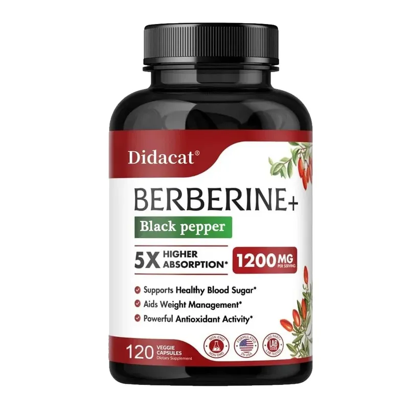 1200 MG Premium Berberine Supplement Kapsler understøtter immunsystemet Kardiovaskulært hjerte og mave-tarm velvære