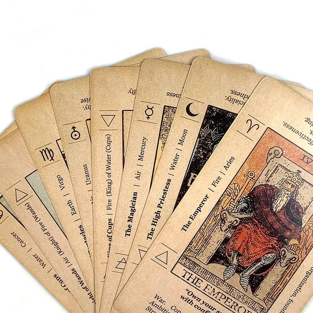 Hot-selling Tarot Cards A 78pcs Cards Fortune Telling Divination Board Game Keyword Antiqued Deck Holiday Games Christmas Gifts — image 5