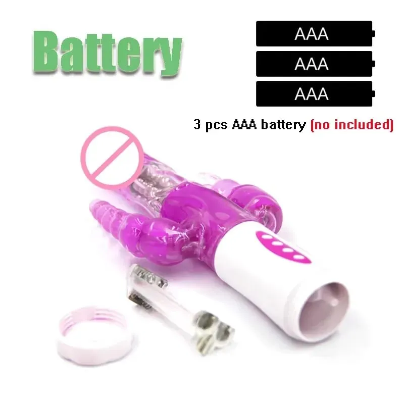 Silicone Rabbit Vibrator 3-in-1 G-Spot Clit Anal Beads Stimulator 10 Modes Thrusting Vibrating Sex Toy for Women — image 4